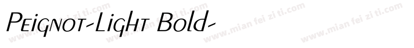 Peignot-Light Bold字体转换